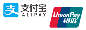 Alipay and UnionPay payments accepted Alipay and UnionPay payments accepted