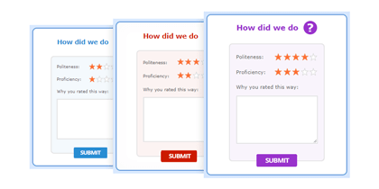 Post chat survey designs