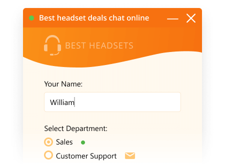 Faça upload do seu próprio logotipo, altere o título do chat Logotipo customizado da empresa na janela de chat
