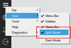Split mode switch