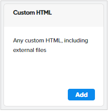 Screenshot of Americommerce custom HTML widget