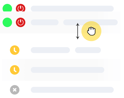 Move operator profiles in the list using green arrows of just dran and drop them How to rearrange support agents profiles